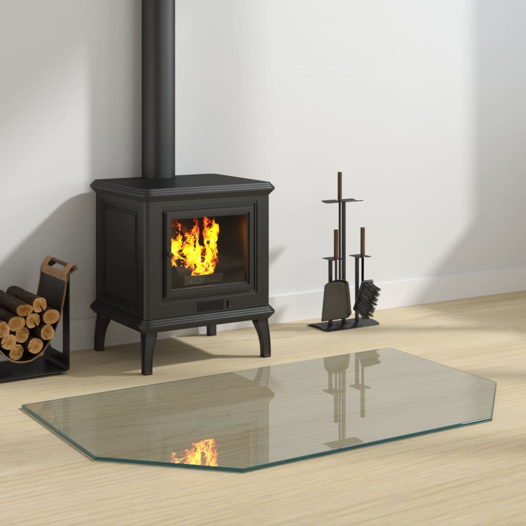 Kaminofen Glasplatte Sechseck 100x60 cm - Pazzar.ch