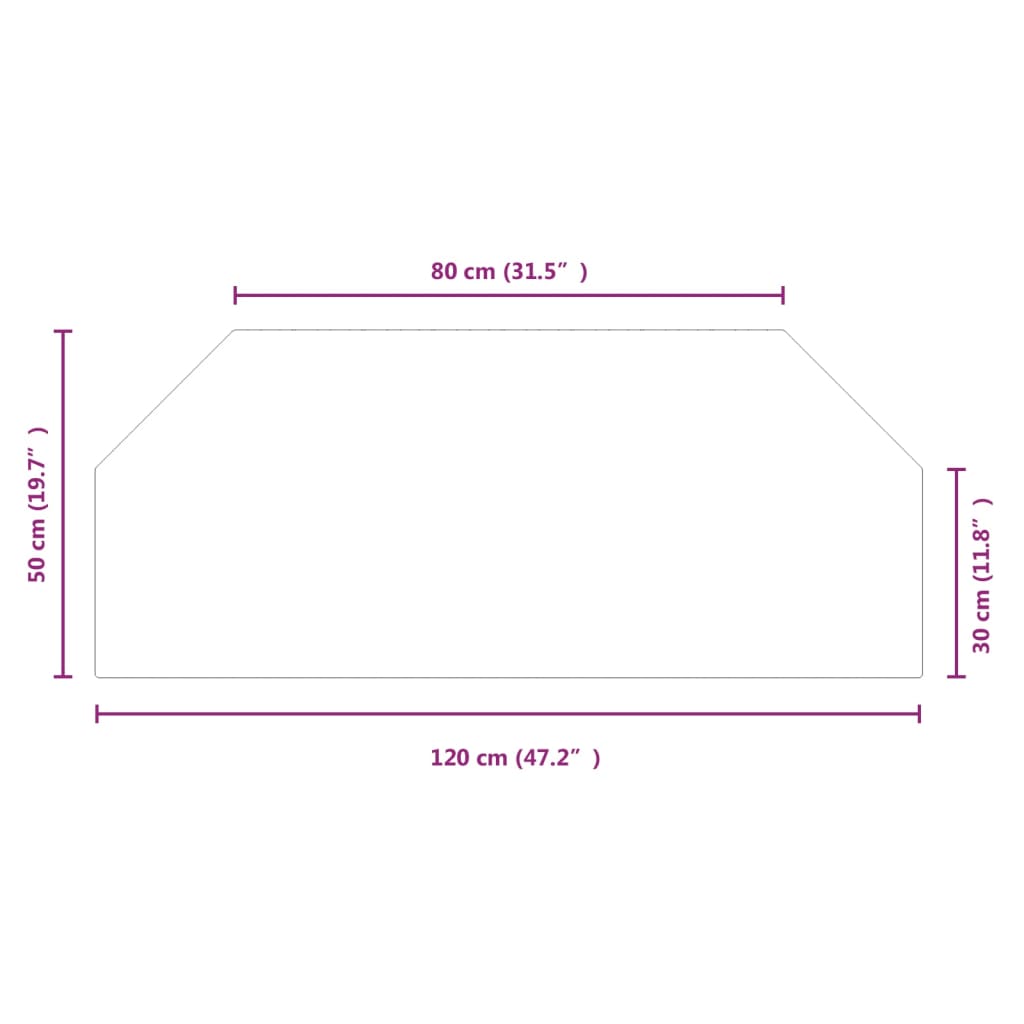 Kaminofen Glasplatte Sechseck 120x50 cm - Pazzar.ch