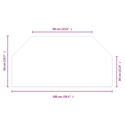 Kaminofen Glasplatte Sechseck 100x50 cm - Pazzar.ch