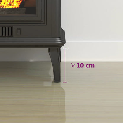 Kaminofen Glasplatte Sechseck 100x60 cm - Pazzar.ch