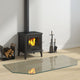 Kaminofen Glasplatte Sechseck 120x60 cm