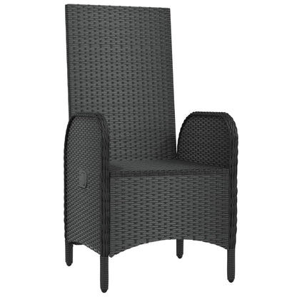 Gartenstühle 2 Stk. Poly Rattan Schwarz - Pazzar.ch