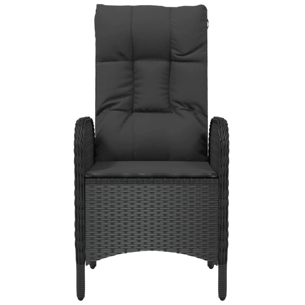 Gartenstühle 2 Stk. Poly Rattan Schwarz - Pazzar.ch