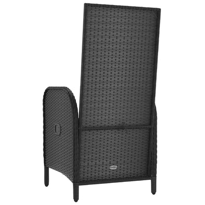 Gartenstühle 2 Stk. Poly Rattan Schwarz - Pazzar.ch