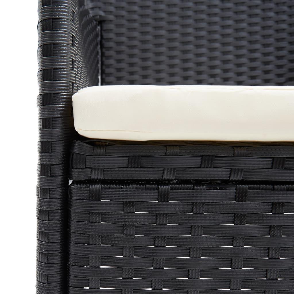 Garten-Essstühle 4 Stk. Poly Rattan Schwarz - Pazzar.ch
