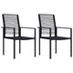 Gartenstühle 2 Stk. PVC Rattan Schwarz