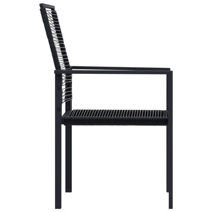 Gartenstühle 2 Stk. PVC Rattan Schwarz - Pazzar.ch