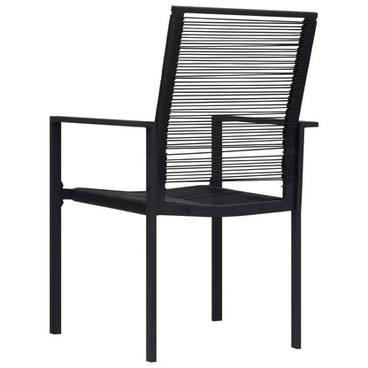 Gartenstühle 2 Stk. PVC Rattan Schwarz - Pazzar.ch