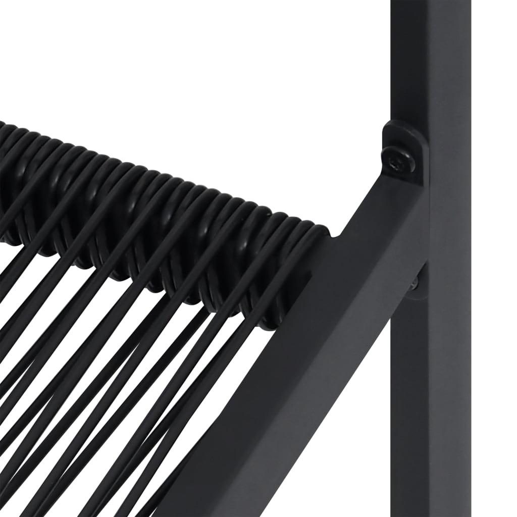 Gartenstühle 2 Stk. PVC Rattan Schwarz - Pazzar.ch