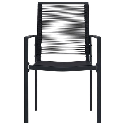 Gartenstühle 4 Stk. PVC Rattan Schwarz - Pazzar.ch