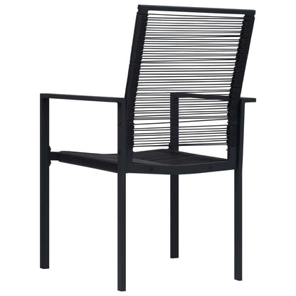 Gartenstühle 4 Stk. PVC Rattan Schwarz - Pazzar.ch