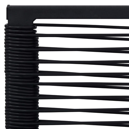 Gartenstühle 4 Stk. PVC Rattan Schwarz - Pazzar.ch