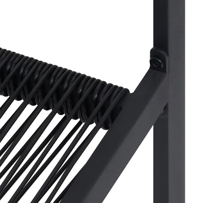 Gartenstühle 4 Stk. PVC Rattan Schwarz - Pazzar.ch