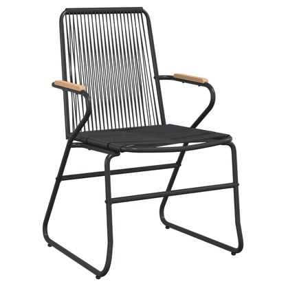Gartenstühle 2 Stk. Schwarz 58x59x85,5 cm PVC Rattan - Pazzar.ch