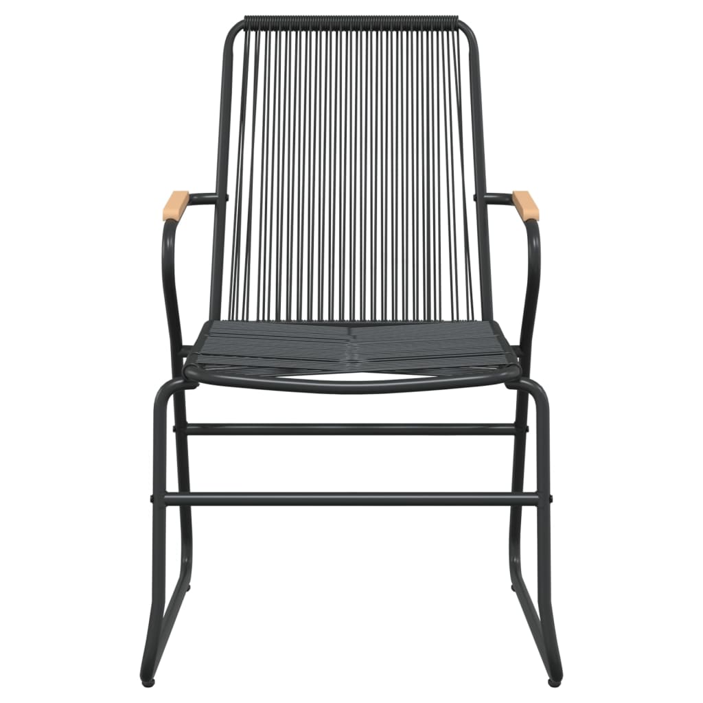 Gartenstühle 2 Stk. Schwarz 58x59x85,5 cm PVC Rattan - Pazzar.ch