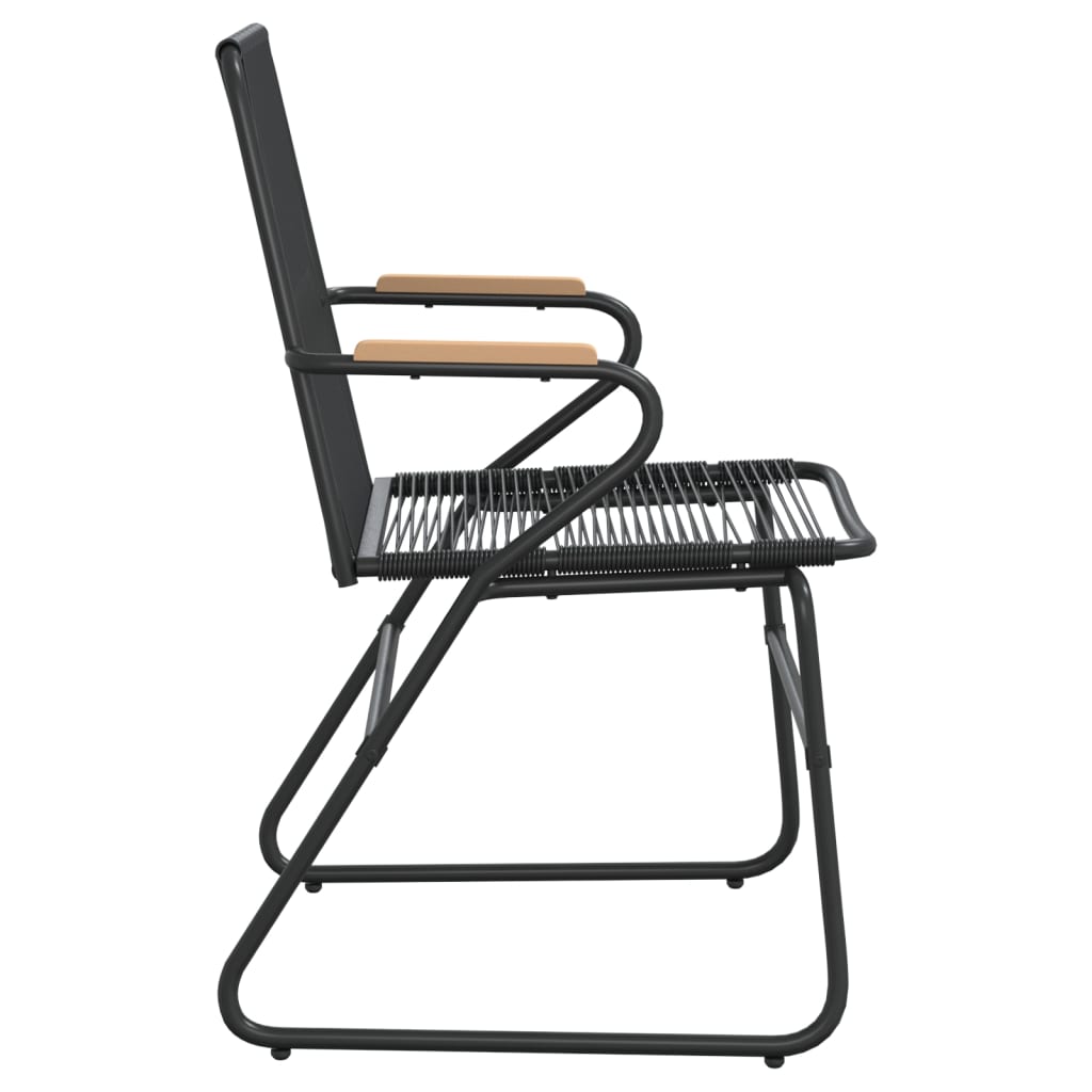 Gartenstühle 2 Stk. Schwarz 58x59x85,5 cm PVC Rattan - Pazzar.ch