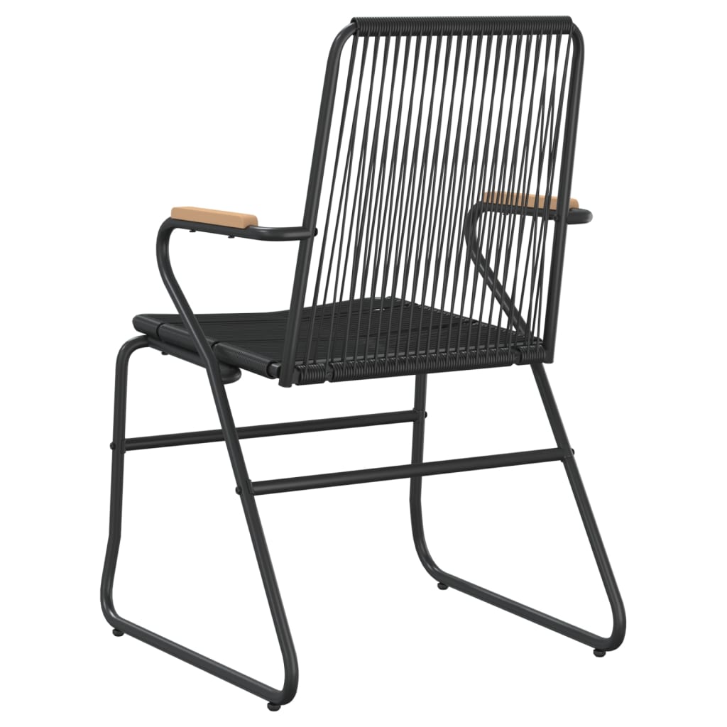 Gartenstühle 2 Stk. Schwarz 58x59x85,5 cm PVC Rattan - Pazzar.ch