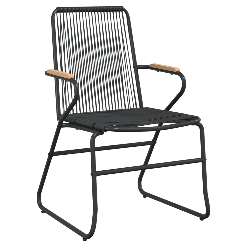 Gartenstühle 4 Stk. Schwarz 58x59x85,5 cm PVC Rattan - Pazzar.ch