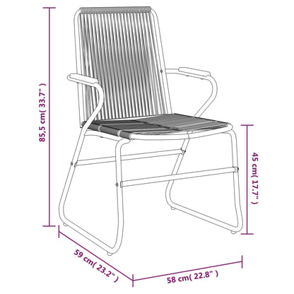 Gartenstühle 4 Stk. Schwarz 58x59x85,5 cm PVC Rattan - Pazzar.ch