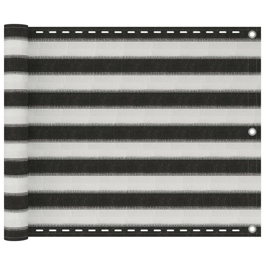Balkon-Sichtschutz HDPE 75x500 cm Anthrazit und Weiß - Pazzar.ch