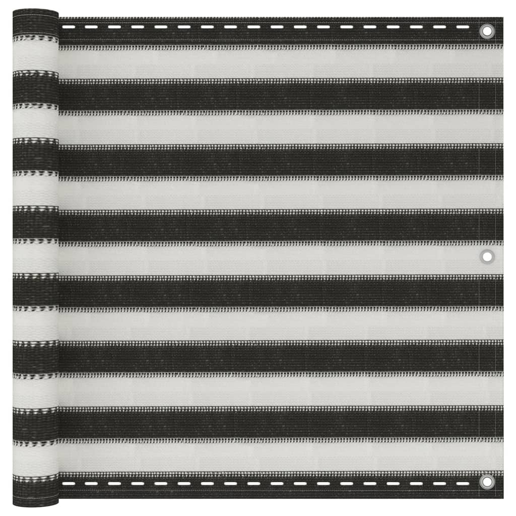 Balkon-Sichtschutz HDPE 90x300 cm Anthrazit und Weiß