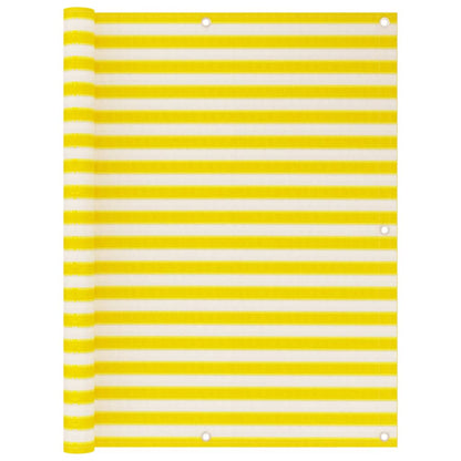 Balkon-Sichtschutz Gelb und Weiß 120x500 cm HDPE - Pazzar.ch