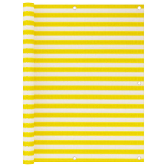 Balkon-Sichtschutz Gelb und Weiß 120x500 cm HDPE - Pazzar.ch
