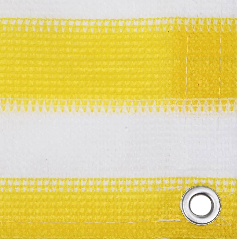 Balkon-Sichtschutz Gelb und Weiß 120x500 cm HDPE - Pazzar.ch