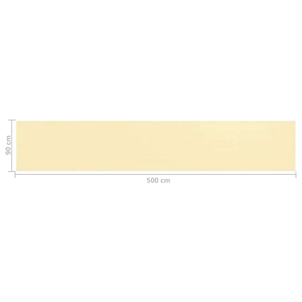 Balkon-Sichtschutz Beige 90x500 cm HDPE - Pazzar.ch