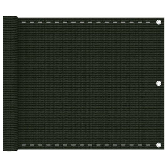 Balkon Sichtschutz Dunkelgrün 75x600 cm HDPE - Pazzar.ch
