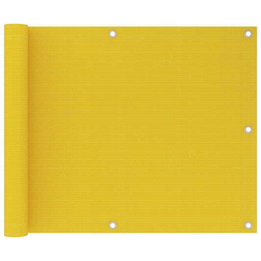 Balkon-Sichtschutz Gelb 75x600 cm HDPE - Pazzar.ch