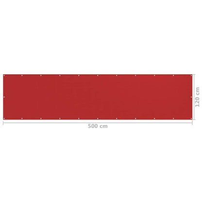 Balkon-Sichtschutz Rot 120x500 cm HDPE - Pazzar.ch