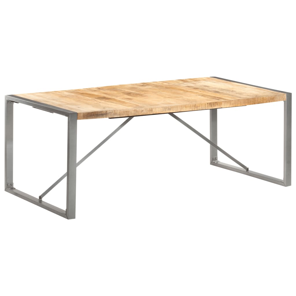 Esstisch 200x100x75 cm Raues Mango-Massivholz - Pazzar.ch