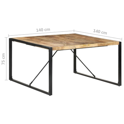 Esstisch 140x140x75 cm Raues Mangoholz - Pazzar.ch