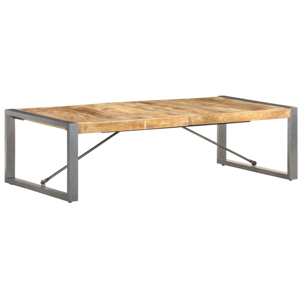 Couchtisch 140x70x40 cm Raues Mangoholz - Pazzar.ch