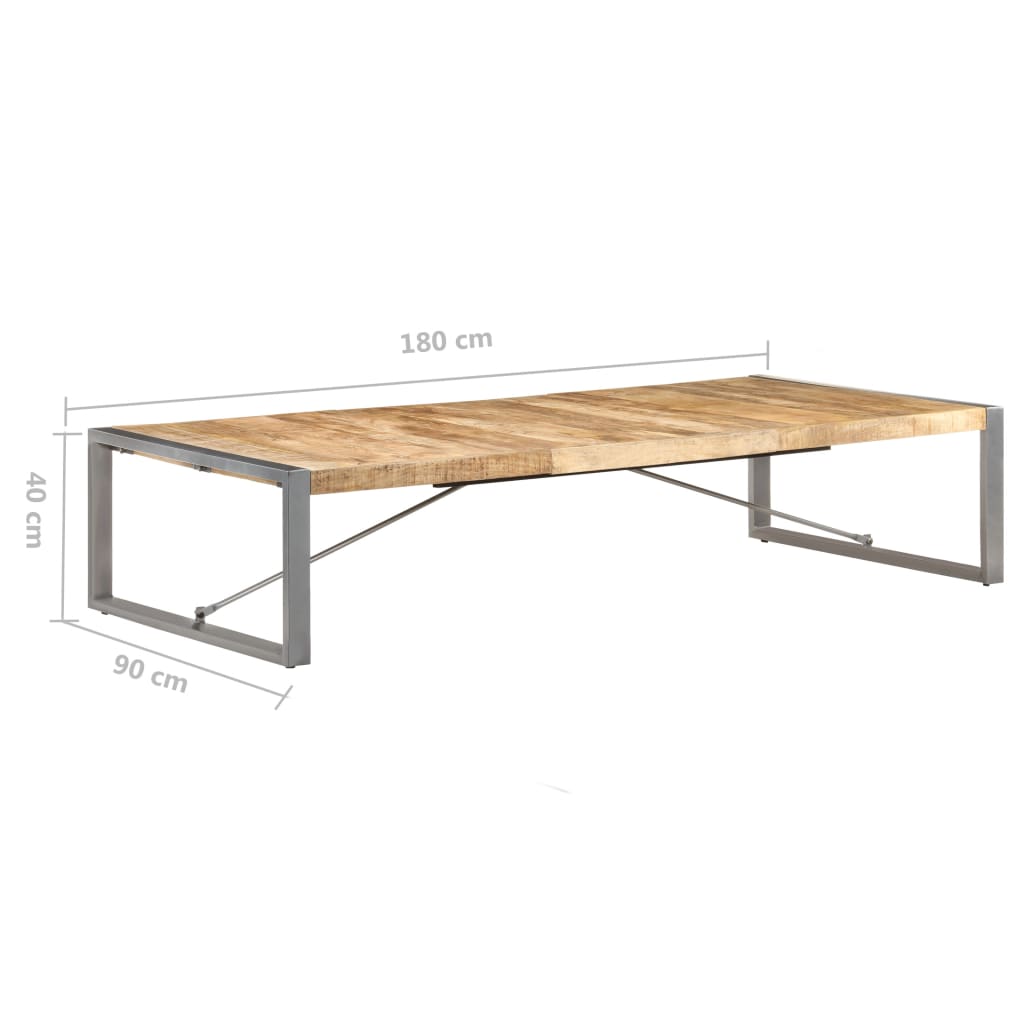 Couchtisch 180x90x40 cm Raues Mangoholz - Pazzar.ch