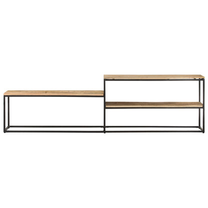 TV-Schrank 180x30x50 cm Raues Mangoholz - Pazzar.ch