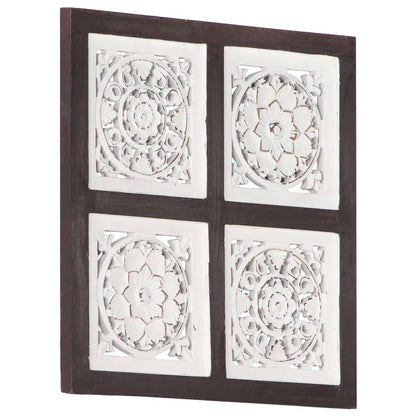 Handgeschnitztes Wandpaneel MDF 40x40x1,5 cm Braun und Weiß - Pazzar.ch
