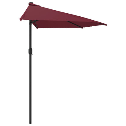 Balkon-Sonnenschirm Alu-Mast Terrakotta 270x144x222cm Halbrund - Pazzar.ch