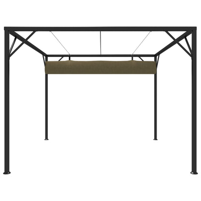 Gartenpavillon mit Ausziehbarem Dach 3x3 m Taupe 180 g/m² - Pazzar.ch