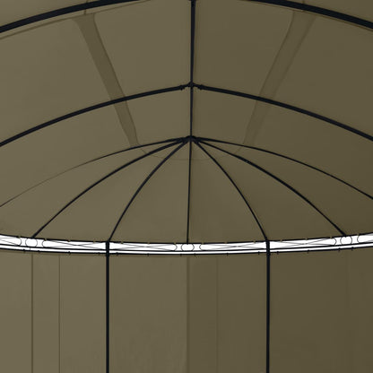Pavillon mit Vorhängen 520x349x255 cm Taupe 180 g/m² - Pazzar.ch