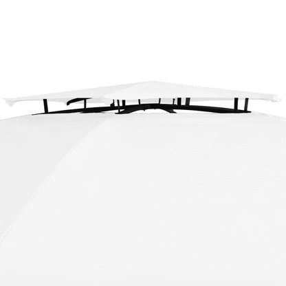 Gartenzelt mit Vorhängen 360x312x265 cm Weiß 180 g/m² - Pazzar.ch