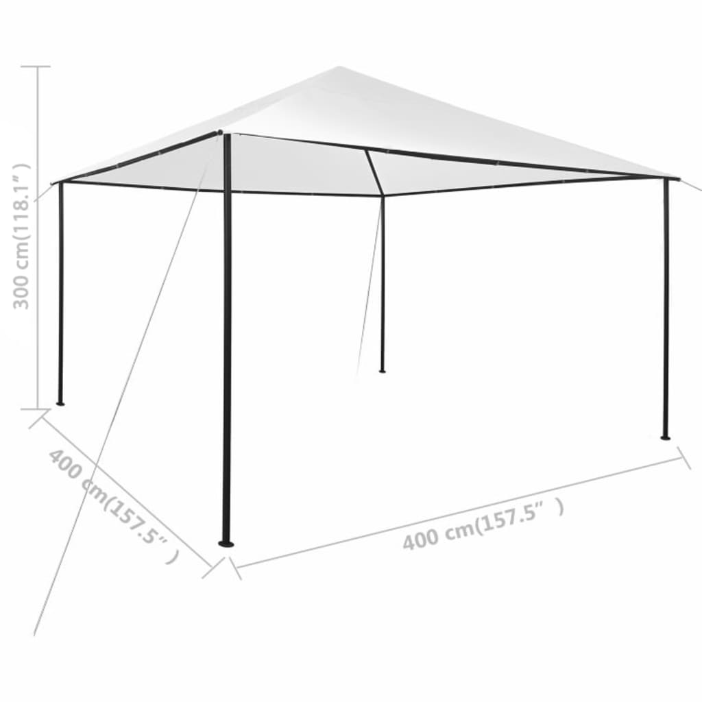 Pavillon 4x4x3 m Weiß 180 g/m² - Pazzar.ch