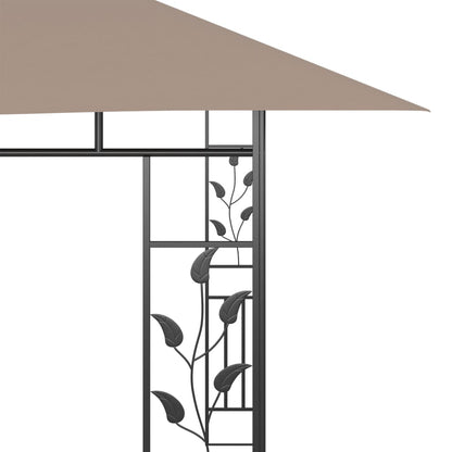 Pavillon mit Moskitonetz 4x3x2,73 m Taupe 180 g/m² - Pazzar.ch