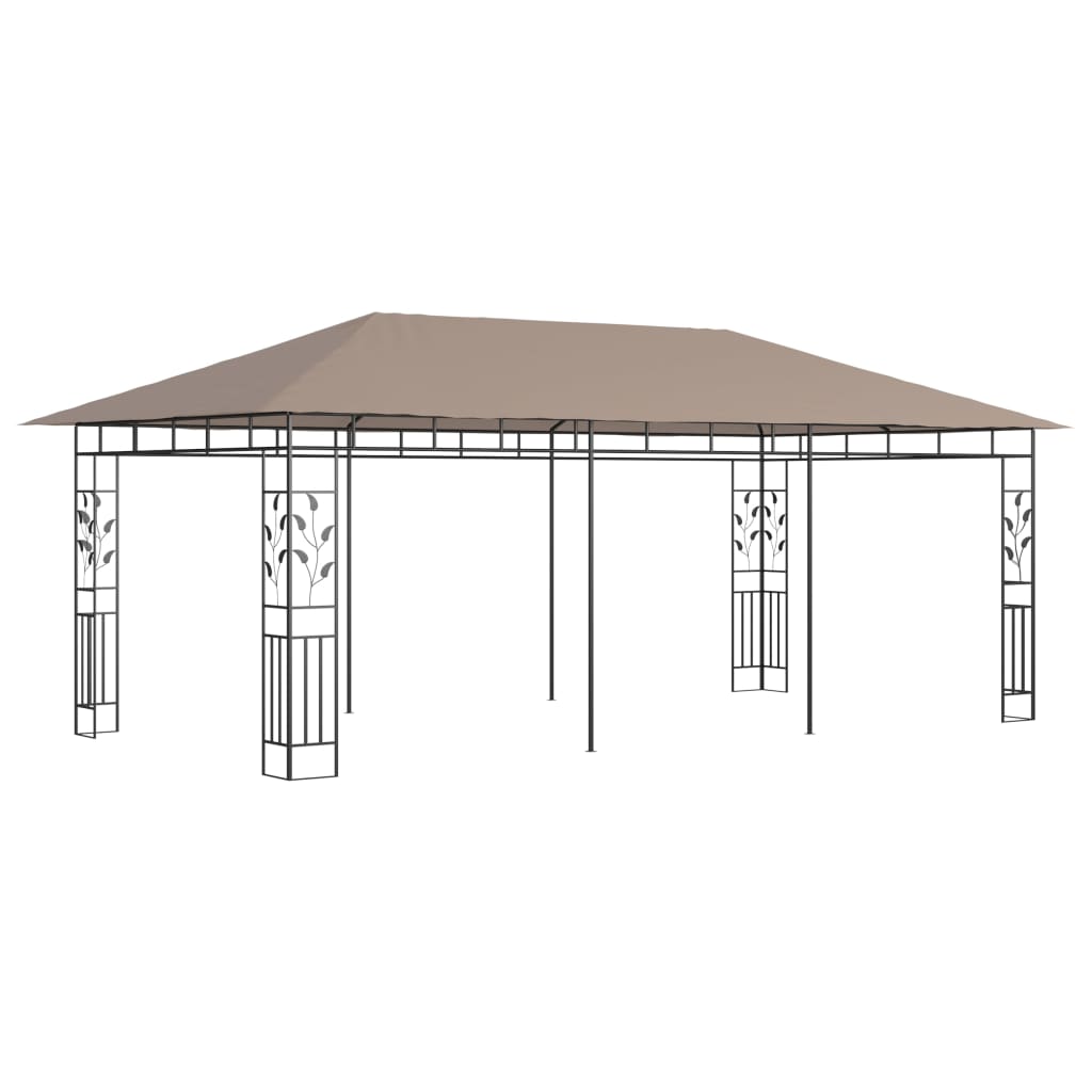 Pavillon mit Moskitonetz 6x3x2,73 m Taupe 180 g/m² - Pazzar.ch