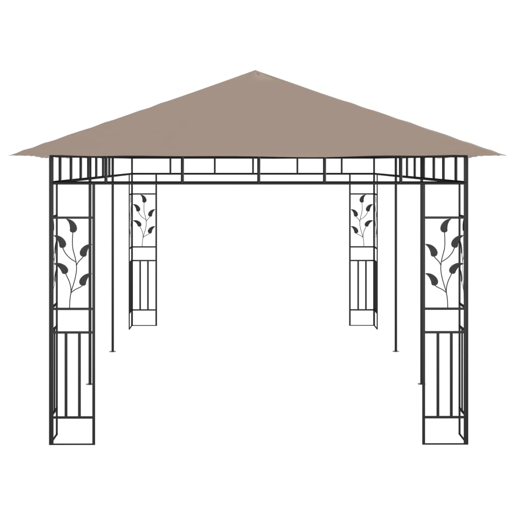 Pavillon mit Moskitonetz 6x3x2,73 m Taupe 180 g/m² - Pazzar.ch