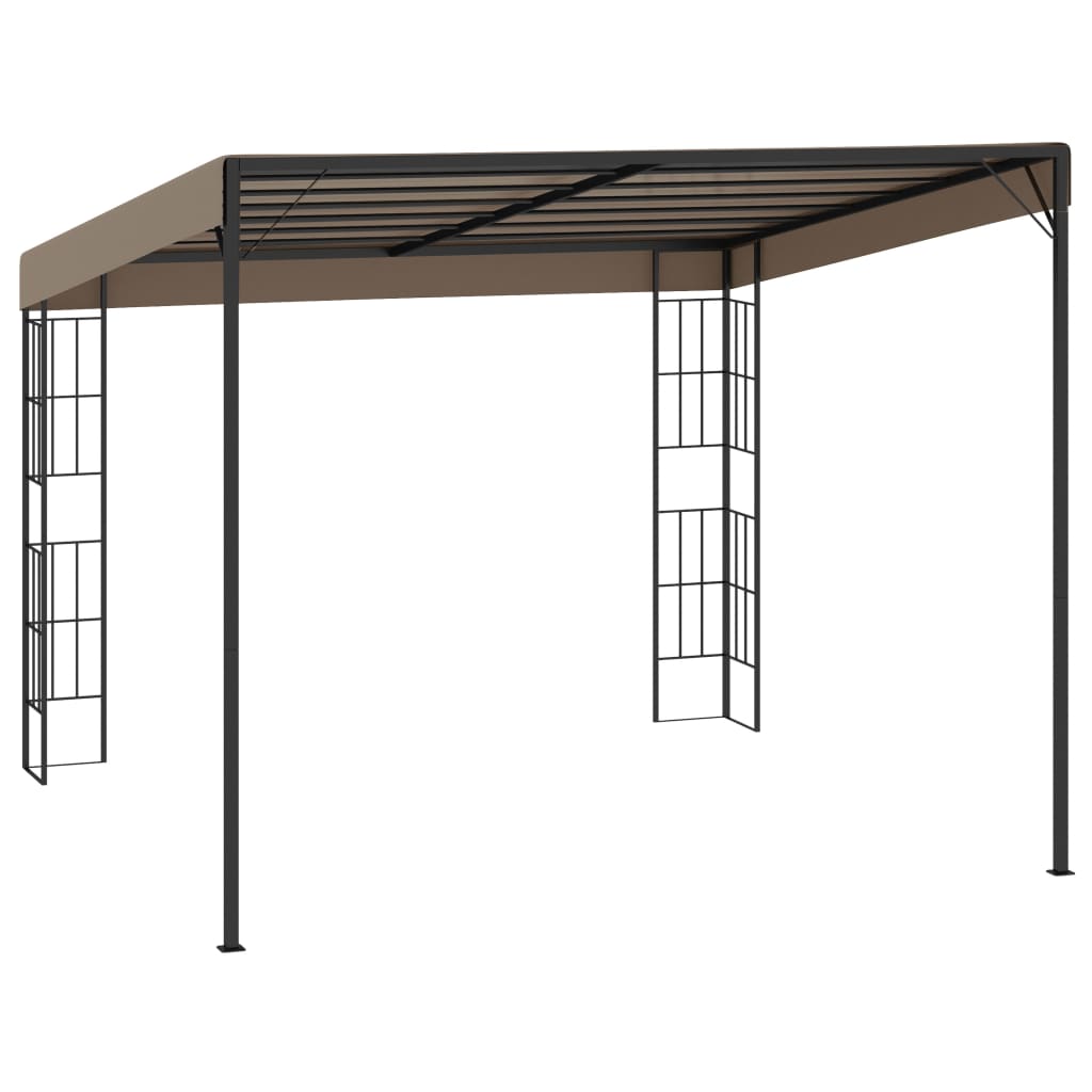 Wand-Pavillon 3x3 m Taupe Stoff - Pazzar.ch