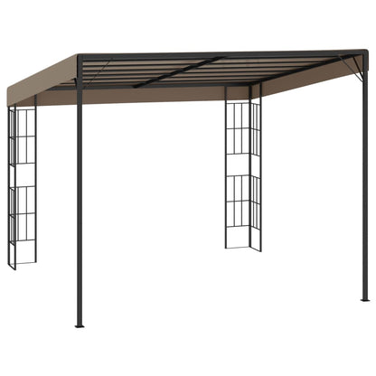 Wand-Pavillon 3x3 m Taupe Stoff - Pazzar.ch