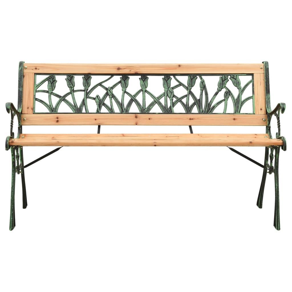 Gartenbank 122 cm Gusseisen und Massivholz Tanne - Pazzar.ch