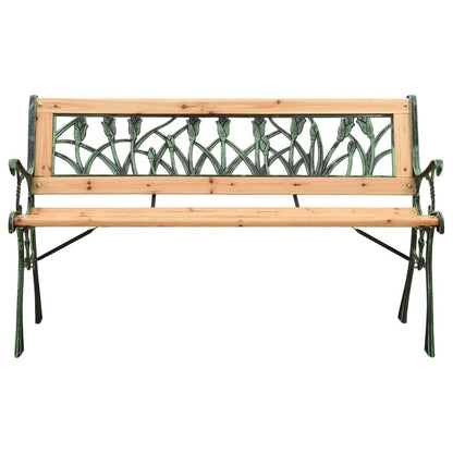 Gartenbank 122 cm Gusseisen und Massivholz Tanne - Pazzar.ch